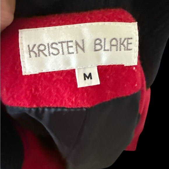 Kristen Blake Red Varsity Jacket with Black Accents - Picture 6 of 6